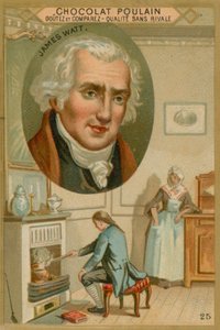 James Watt, Chocolat Poulain handelskaart