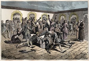 Jansenistische convulsionair (of Saint Medard) in de 18e eeuw: 