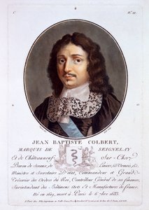 Jean-Baptiste Colbert, Markies van Seignelay, uit Portraits des grands hommes, femmes illustres, et sujets memorables de France, gepubliceerd 1787-92 door French School