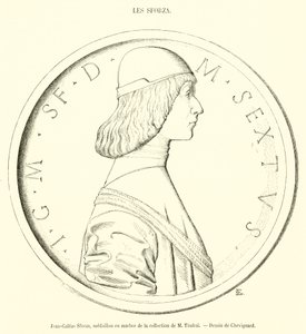 Jean-Galeas Sforza, marmeren medaillon uit de collectie van M Timbal