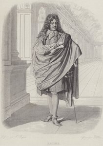 Jean Racine, Franse toneelschrijver, in de Spiegelzaal van Versailles door French School