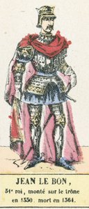 Jan de Goede, 51e koning, besteeg de troon in 1350, stierf in 1364 door French School