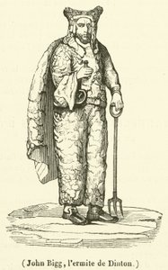 John Bigg, de kluizenaar van Dinton (gravure)