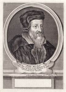 John Wycliffe, gegraveerd door Daumont, Parijs door French School