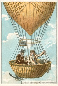 Joseph Louis Gay-Lussac en Jean-Baptiste Biot in een ballon op een hoogte van 4000 meter door French School