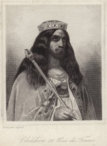 Koning Childerik III van de Franken door French School