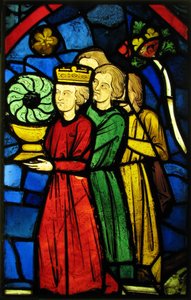 Koning Lodewijk IX draagt de doornenkroon, ca. 1245-48 door French School