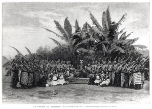 Koning Toffa (r.1874-1908) en zijn hof, Dahomey, 1892 door French School