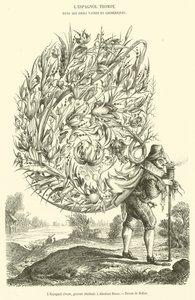 De Dromerige Spanjaard, gravure toegeschreven aan Abraham Bosse door French School