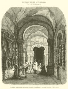 De Sint-Antoniuskapel, van zout, in de mijnen van Wieliczka