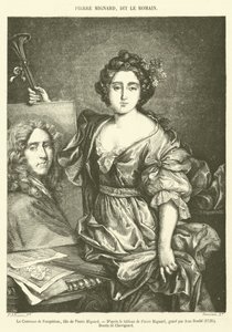 De gravin van Feuquieres, dochter van Pierre Mignard (gravure) door French School