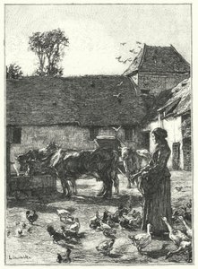 De Boerderij Binnenplaats door French School