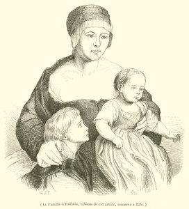 De familie van Holbein (gravure) door French School