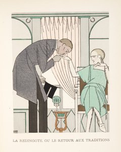 La Redingote pour le Retour aux Traditions, uit een collectie modeplaten door French School