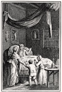 Het leven van mijn vader (gravure) door French School
