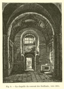 De kapel van het klooster van de Feuillants, rond 1820 door French School