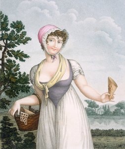 La marchande de Plaisirs, gegraveerd door Pomel