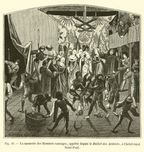 De momerie van de Wilde Mannen, later het Ballet des Ardents genoemd, in het koninklijk hotel Saint-Paul