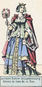 Koningin Bonne van Luxemburg, vrouw van Jan de Goede door French School