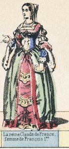 Koningin Claude van Frankrijk, vrouw van Francois I door French School
