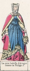 Koningin Isabella van Aragon, vrouw van Filips III door French School