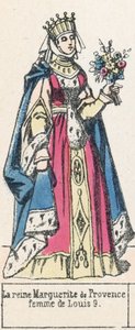 Koningin Margaretha van Provence, vrouw van Lodewijk IX door French School