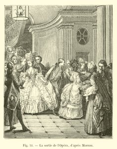 Uitgang van de opera, naar Moreau door French School