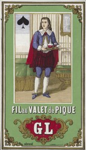 Label voor schoppenboer draad door French School