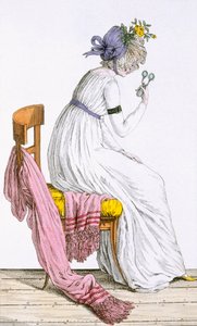 Dame in negligé, uit Costume Parisien, gepubliceerd in Journal des Dames et des Modes, 1797