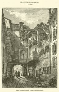 Het oude Karmelietenklooster, in Rennes door French School
