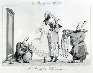 Le Bon Genre - La Toilette Chinoise, 1813 door French School