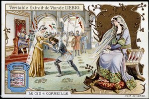 Le Cid van Pierre Corneille (1606 - 1684), chromolithografie Liebig, 19e eeuw door French School