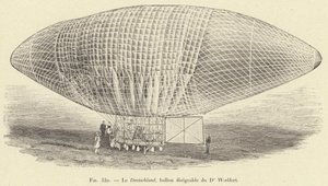 Le Deutschland, luchtschip van Dr Woelfert door French School