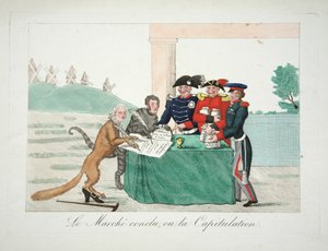 Le Marche conclu, ou la Capitulation, uitgegeven 1814 door French School
