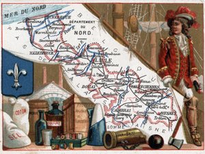 Le Nord (59), Nord Pas De Calais, Frankrijk. Portret van Jean Bart (Jan Bart of Jan Baert)