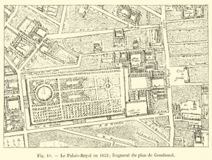 Het Palais-Royal in 1652 (fragment) door French School