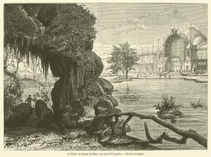 Het Paleis van Champ de Mars, gezien vanuit de grot door French School