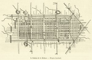 Het vlot van de Medusa (gravure) door French School
