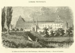 Het kasteel van de Ridders van de Duitse Orde, in Marienbourg, Pruisen door French School