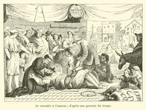 De molenaar met de ring; naar een gravure uit die tijd door French School