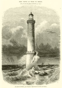 De vuurtoren van Brehat, nabij Treguier, departement Cotes-du-Nord door French School