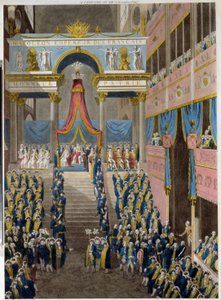 De kroning van Napoleon op 2 december door French School