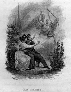 De tijd Chanson de Beranger in "Oeuvres completes" (1834) door Pierre Jean de Beranger (1780-1857), Franse dichter en songwriter. door French School