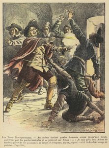 De drie musketiers door Alexandre Dumas (kleurenlitho)