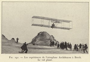 De experimenten van het Archdeacon-vliegtuig in Berck, Het zweefvliegen door French School