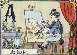 Letter A: kunstenaar (Recreatief alfabet)
