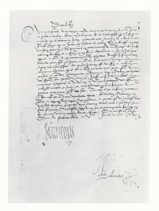 Brief van Frans I van Frankrijk aan het Parlement van Bordeaux
