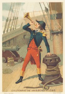 Luitenant van een schip in 1792 door French School