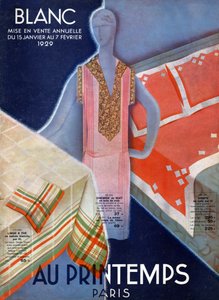 Linnen. 1929 (gravure) door French School