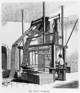 Weefgetouw ontworpen door Joseph Marie Jacquard (1752-1834) 2e helft van de 19e eeuw
